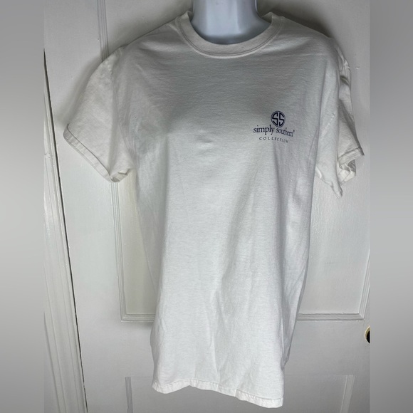 Simply Southern White Tee with Pink and Blue Graphic - Picture 2 of 3